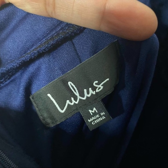 Lulus Awaken My Love Navy Blue Long Sleeves Lace Maxi Dress Size Medium New - Picture 8 of 15